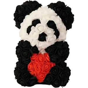 Bovista Rozen Teddy Beertje - Valentijn Cadeautje Voor Haar & Hem - Rose Bear - Rozen Beer - Vrouw - Panda Met Hart