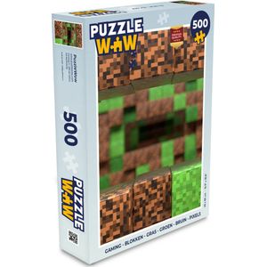 Puzzel Gaming - Blokken - Gamen - Kinderen - Legpuzzel - Puzzel 500 stukjes