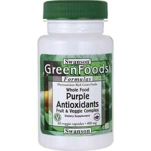Swanson - Whole Food Purple Antioxidants - Supplement - 400 mg - 60 Vegetarische Capsules