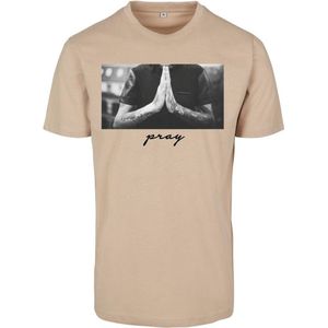 Mister Tee - Pray Heren T-shirt - XL - Beige
