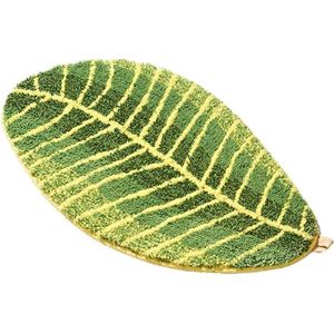Antislip Microvezel Badmat - Waterabsorberend, Zacht, en Machinewasbaar - Bladvorm, 45 x 75 cm