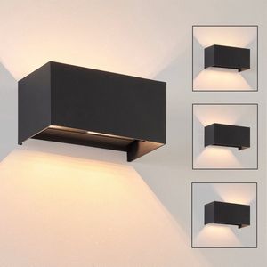 NETTLIFE Wandlamp LED - zwart - moderne - 3000K warm wit - 2xG9 - voor binnen en buiten - IP65 buitenwandlampen - voor trap | gang