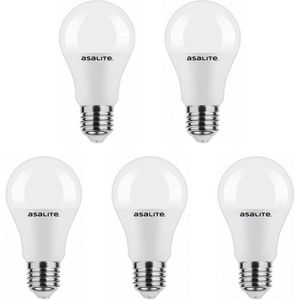 Asalite - LED Lamp A60 - E27 Fitting - 7W - 630 Lumen - 4000K Neutraal Wit Licht - 5 Stuks