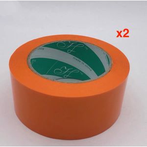 Verpakkingstape - Verpakking - 2 rollen - 50 mm x 100 m - Oranje