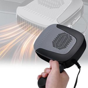 ApexArte® Auto Verwarming Ventilator - Auto Kachel 12 Volt - Heater - Ontdooier - 360 Graden Rotatie - Zwart met Grijs