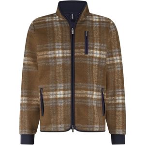 State of Art Vest bruin (Maat: S) - Ruit - Halslijn: Opstaande kraag,