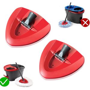 2 stuks - vervangende basis voor spinmop - driehoekige spinkopafdekking - voor O-Cedar roterende mop basisonderdelen - rood（15,5 * 16 * 5cm）