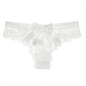 Kanten String - Sexy Ondergoed - Kanten Lingerie - Lace Thong - 2 Stuks - Maat M - Wit