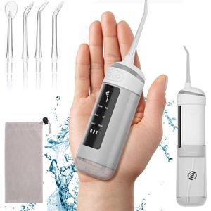 Equivera Waterflosser - Monddouche - Elektrisch Flosapperaat - Water Flosser - Waterflosser Draadloos - Water Flosser Draadloos - Draadloos en Oplaadbaar - Must have voor uw hygiëne!