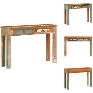 vidaXL Wandtafel - Wandtafels - Tafel - Haltafel - Wandtafel 110x30x75 cm massief gerecycled hout