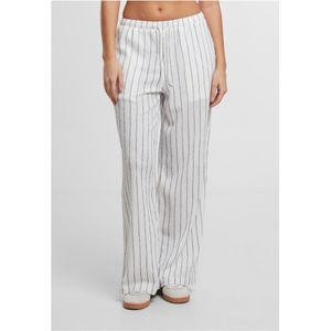 Urban Classics - Tb7472 - Damesbroek - Gebroken Wit/Zwart - Relaxed Fit