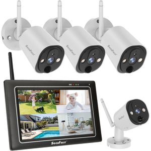 SecuFirst - CWL401W4 - Beveiligingssysteem - Zwart - 7 Inch Monitor - 3 Megapixel Camera