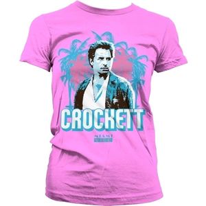 Miami Vice Crockett Palms Girly T-Shirt Damen Pink-S