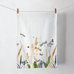 Ambiente Keukendoek-theedoek Lunaria Green 100% Katoen 50x70cm