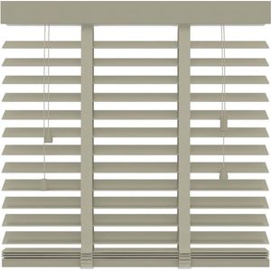 Decosol Horizontale Jaloezie Hout - 50 mm - Leem - Maat: 80 x 180 cm