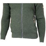 Ivanhoe - Moritz Full Zip - Wollen Trui - Groen - 100% Mulesingvrije Wol