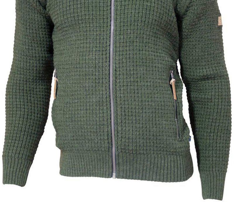 Ivanhoe - Moritz Full Zip - Wollen Trui - Groen - 100% Mulesingvrije Wol