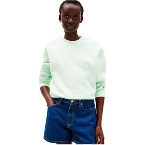 Sweater - Opal Green - Met Logoborduursel - Ronde Hals - Lange Mouwen