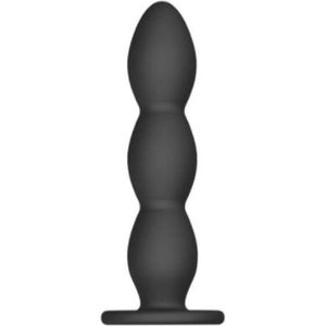 MaxxJoy Buttplug - Zwarte Anaal Dildo - Met Ribbels - 14cm