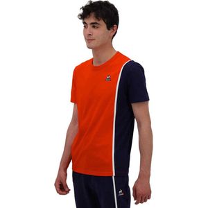 Le Coq Sportif Saison 1 N°1 Korte Mouwen Ronde Nek T-shirt Oranje M Man