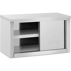 Royal Catering RVS wandkast - 900 x 400 x 500 mm - 60 kg laadvermogen per compartiment - Royal Catering