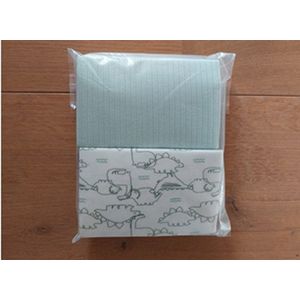 Baby jongens lange mouw romper biologisch katoen - maat: 74/80 - print: ""dino