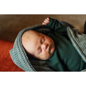 MXM Baby Romper- Turtleneck- Groen- Katoen- Lange mouwen- Maat 74
