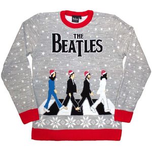 The Beatles - Drop T / Abbey Road Xmas Sweater/trui - 2XL - Grijs