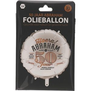 Folieballon Abraham | 50 jaar | 35 cm | Verjaardag versiering | Ballon | Geschikt voor helium of gewone lucht