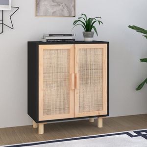 The Living Store Dressoir - Praktisch - Meubel - Afmetingen- 60x30x70cm - Kleur- Zwart