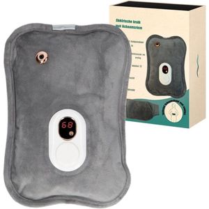 Thuys – Oplaadbare Kruik – Elektrische Kruik – Warmte Duurzaam & Draadloos met Hoes – 18 x 18 x 18cm – Grijs