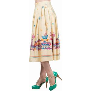 Dancing Days Lange rok -XS- HOLD TIGHT Geel