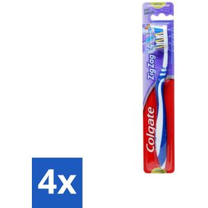 Colgate - Tandenborstel - ZigZag Medium - 1 Tandenborstel - Voordeelverpakking - 4 stuks