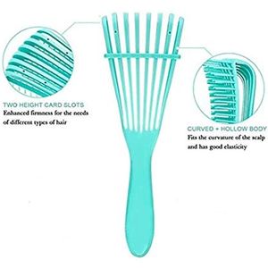 Cyaan-Antiklit Haarborstel Cyaan| Detangling Brush Cyaan | Hairbrush | Krullend Haar Verzorging | Stylingborstel | Magic Detangler Brush