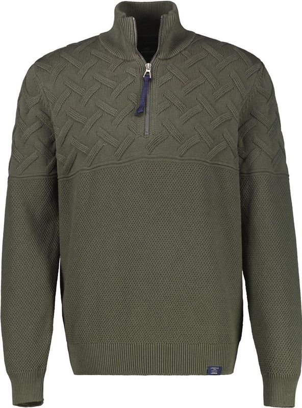 LERROS - Heren pull - Maat S - Mannen - Khaki - katoen