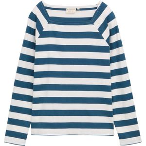 TOM TAILOR - Shirt - Petrol - Jersey - Lange Mouw - Normale Pasvorm