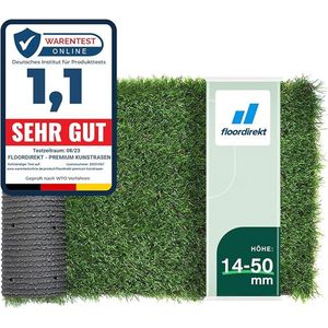 FLOORDIREKT Kunstgras - Gazontapijt voor Buiten per Meter - Grastapijt - Opgerold Gras - Kunstgras - Gazon voor Balkon & Tuin - Buitentapijt op Maat Gemaakt - 26mm Hoog - Marbella - 200 x 200 cm