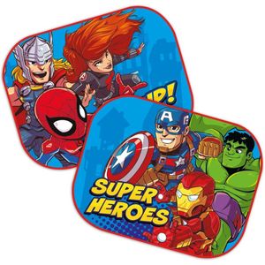 Marvel Zonnescherm Avengers 36 X 45 Cm Blauw 2 Stuks