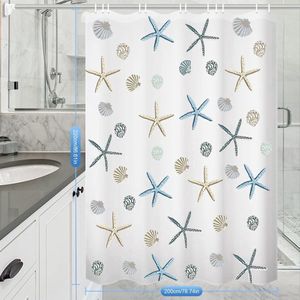 Douchegordijn, 200 x 220 cm, schimmelwerende waterdichte douchegordijnen, antibacterieel badgordijn met 12 douchegordijnringen, wit