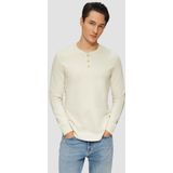 s.Oliver - T-Shirt - Henley - Lange Mouwen - Katoenen Jersey