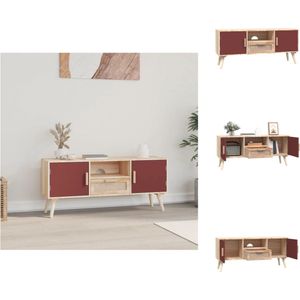 Klassieke TV-meubel - 105 x 30 x 45 cm - Duurzaam bewerkt hout - Voldoende opbergruimte - Kast