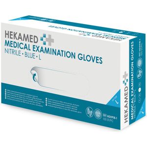 Hekamed - Soft Nitril - EHBO Handschoenen - Blauw - 100 Stuks
