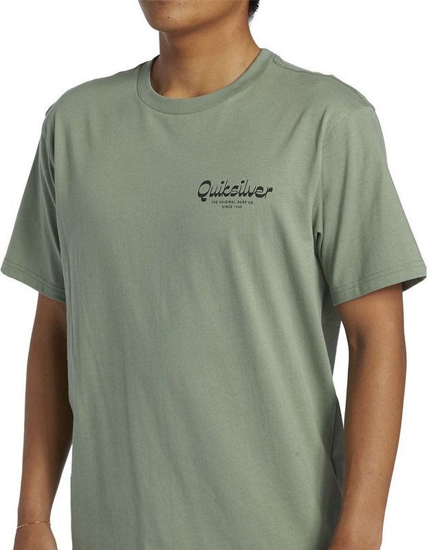 Quiksilver Island Mode T-shirt Met Korte Mouwen Groen L Man