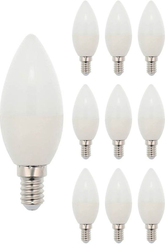 VITO LED Kaarslamp C37 E14 - 5W (vervangt 40W) - 403lm - 4000K - 220-240V - Ø50mm - Energiezuinig - 10 stuks