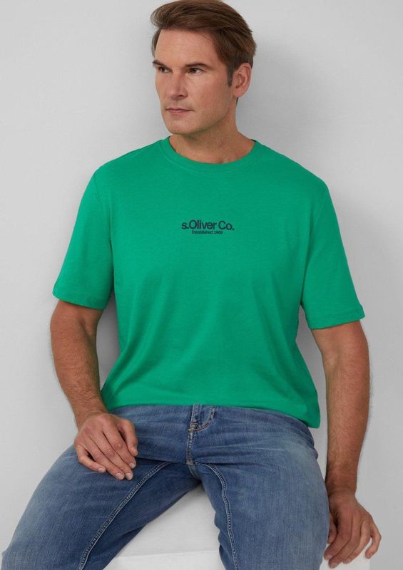 s.Oliver - Shirt - Groen/Zwart - T-shirt