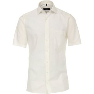 Casa Moda Overhemd Effen Ecru Korte Mouw Kent Modern Fit - 49
