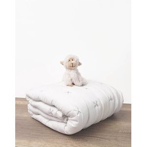HOOMstyle Wasbaar dekbed zonder overtrek - Kids - 120x150cm - met 1 kussensloop - Cotton White