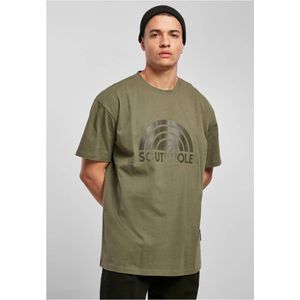 Southpole - Basic Heren T-shirt - L - Olijfgroen