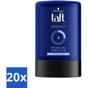 Schwarzkopf - Taft - Absolut Haargel - Mannen - Langdurige Hold - 300 ml - Bulkverpakking - 20 stuks