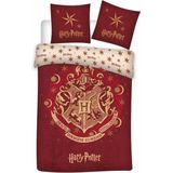 Harry Potter - Dekbedovertrek - Eenpersoons - 140 x 200 cm - Rood